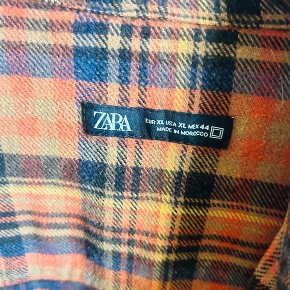 Zara Multicolor Plaid Casual Button Down Shirt - Picture 2 of 2